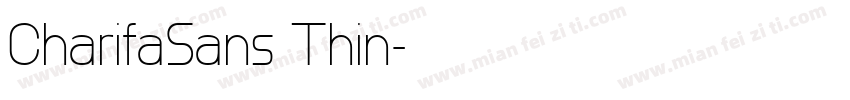 CharifaSans Thin字体转换